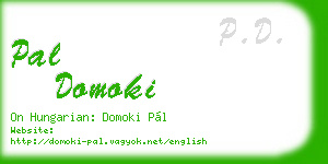 pal domoki business card